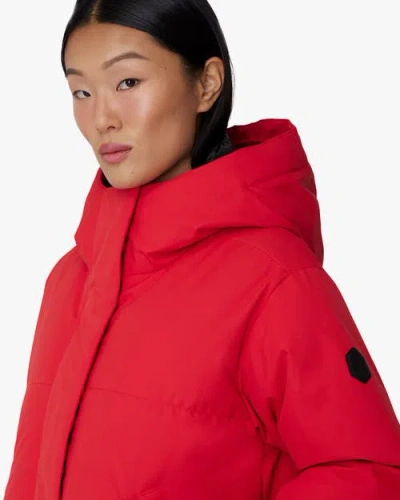 Quartz Co. Ines | Hooded Down Winter Jacket In Red