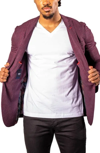 Maceoo Vortex Red Unconstructed Blazer In Red