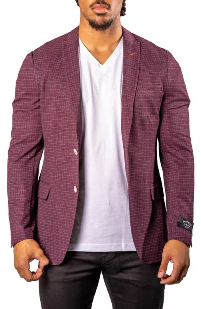 Maceoo Vortex Red Unconstructed Blazer In Red