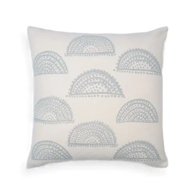 Naki & Ssam Sunlit Splendor Petite Sunburst Print Square Pillow In Gray