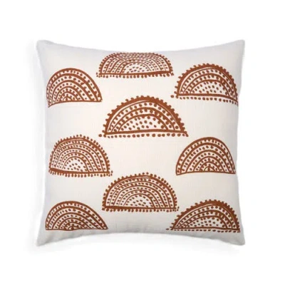 Naki & Ssam Sunlit Splendor Petite Sunburst Print Square Pillow In Gray