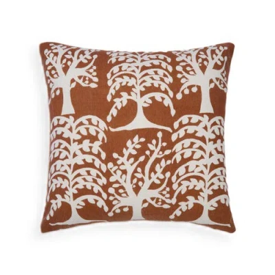 Naki & Ssam Nature Whisper Saal Tree Print Square Pillow Cover In Blue