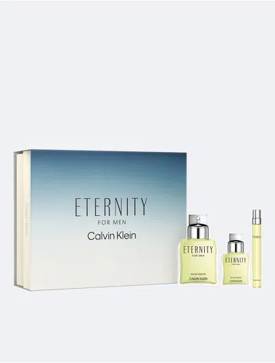 Calvin Klein Eternity For Men Eau De Toilette Gift Set In Silver