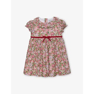 Trotters Hedgerow Willow-print Cotton Dress 3 In Red