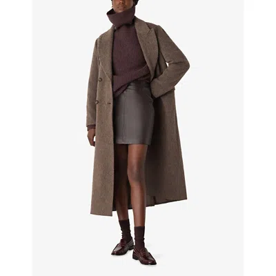 Whistles Omens  Heavy Roll-neck Wool Jumper In Brown