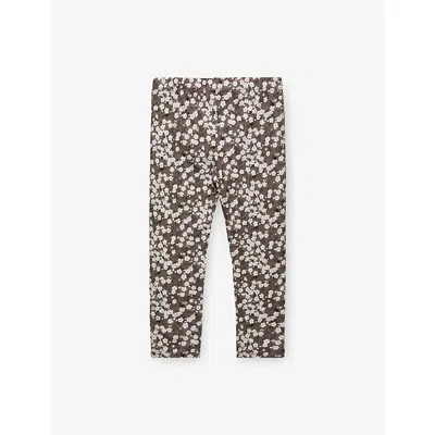 Trotters Stretch Cotton Printed Leggings In Brown