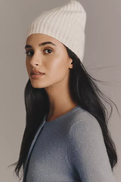 Maeve Cashmere Beanie In White