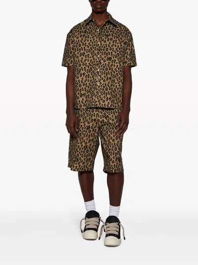 Bluemarble Verziertes Hemd Mit Leoparden-print In Brown