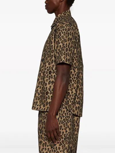 Bluemarble Verziertes Hemd Mit Leoparden-print In Brown