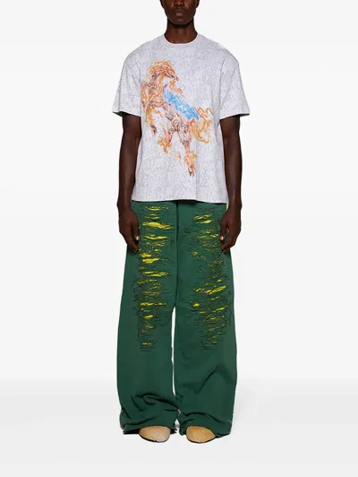 Casella Meyer Pegasus T-shirt Aus Jacquard In White