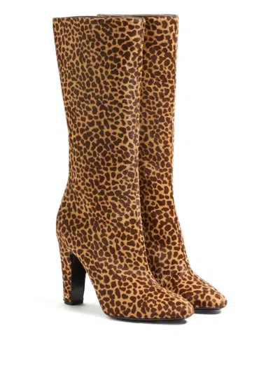 Valentino Garavani Hotty Boot In Pony-effect Calfskin 100mm Woman Animal Print 39.5 In Animal Print