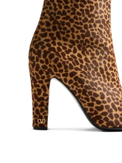 Valentino Garavani Hotty Boot In Pony-effect Calfskin 100mm Woman Animal Print 39.5 In Animal Print