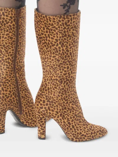 Valentino Garavani Hotty Boot In Pony-effect Calfskin 100mm Woman Animal Print 39.5 In Animal Print