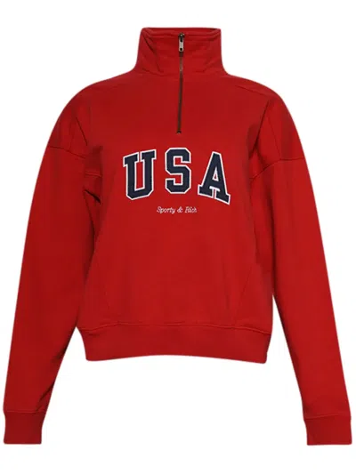 Sporty And Rich Usa Sweatshirt In Red