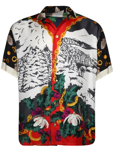 J. Logan Home The Maison Seraphin Seidenhemd In Multi