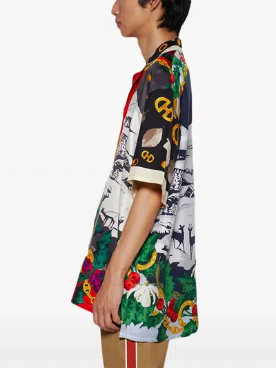 J. Logan Home The Maison Seraphin Seidenhemd In Multi