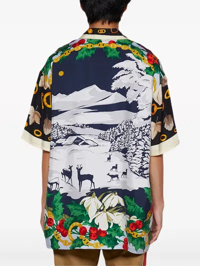 J. Logan Home The Maison Seraphin Seidenhemd In Multi