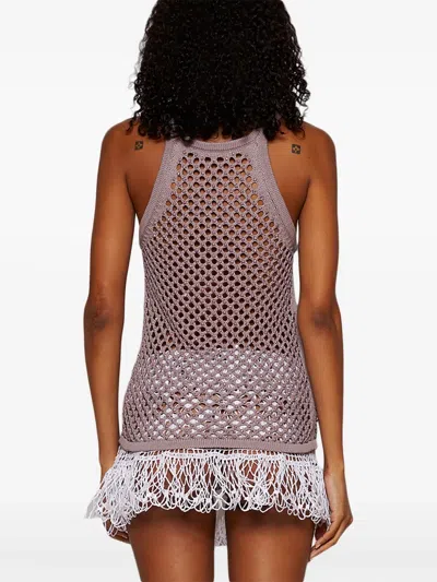 Diotima Marina Oberteil In Lochstrick In Brown