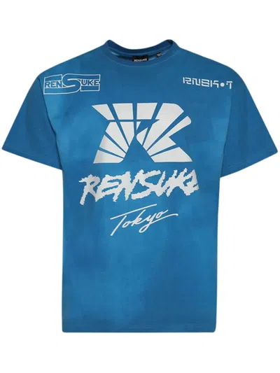 Rensuke Tokyo T-shirt Mit Grafischem Print In Blue