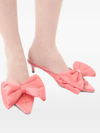 Valentino Yolande Mules Mit Schleife 45mm In Pink