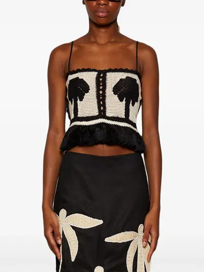 Johanna Ortiz Saguaro Cropped-top In Black