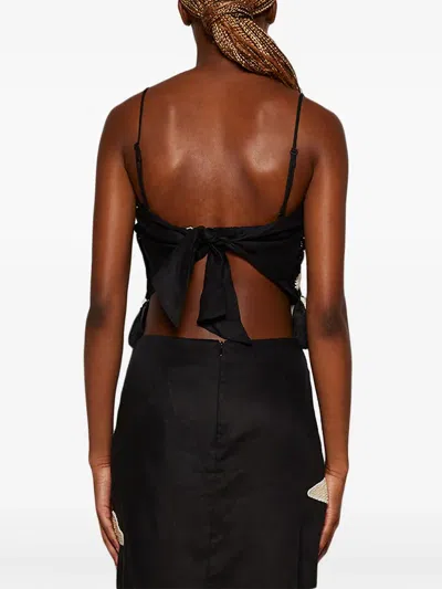 Johanna Ortiz Saguaro Cropped-top In Black