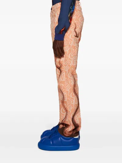 Casella Meyer Flames Jacquard-hose In Orange