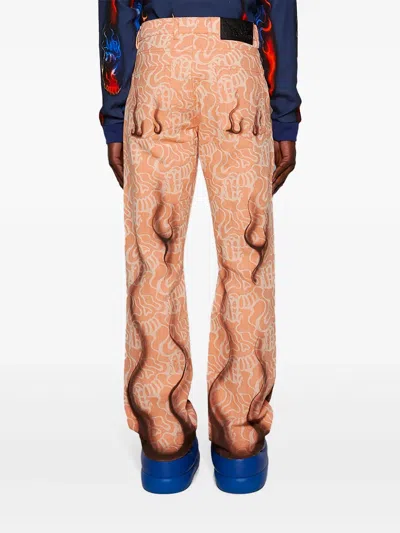 Casella Meyer Flames Jacquard-hose In Orange