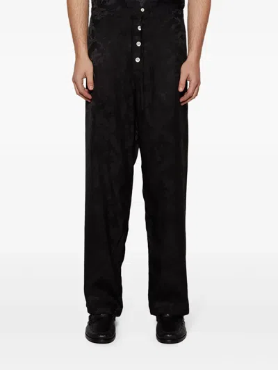 Bode Hose Mit Jacquardmuster In Black