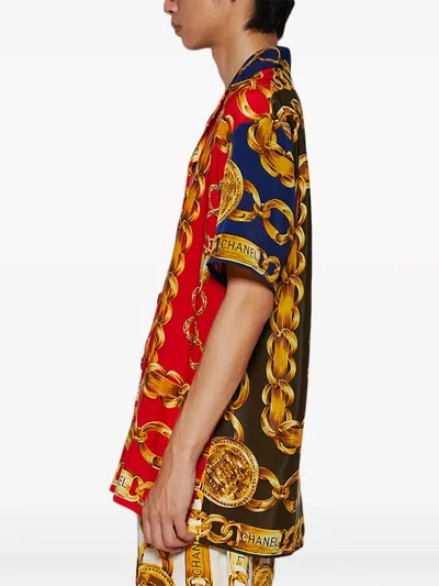 J. Logan Home The Maison Talon Seidenhemd In Multi