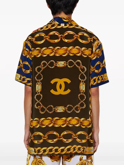 J. Logan Home The Maison Talon Seidenhemd In Multi