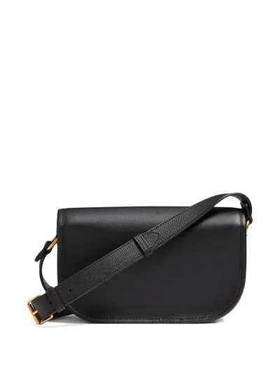 Valentino Garavani Antibes Leather Crossbody Bag Adjustable Strap In Black