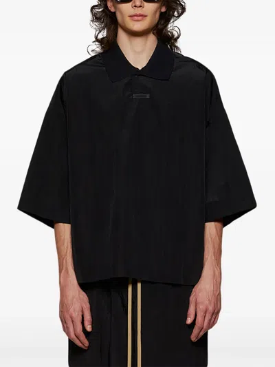 Essentials Poloshirt Aus Ripstop In Black