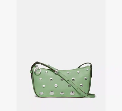 Kate Spade New York Halo Studded Fine Grain Leather Crossbody In Green