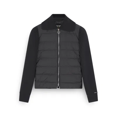 Paul & Shark Hybrid Zip-up Blouson In Wool And Typhoon® Platinum In Black
