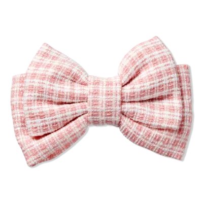 Scünci Pind And Ivory Tweed Bow Barrette