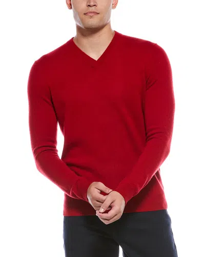Quinn Cashmere V-neck Sweater In Red