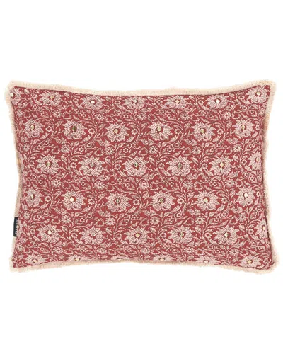 Safavieh Steph 14x20 Cotton Lumbar Pillow In Red