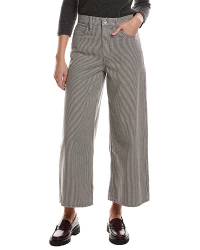 Rag & Bone Serena Grey Stripe High-rise Crop Jean In Gray