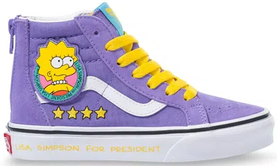 Pre-owned Vans Sk8hi Zip The Simpsons Lisa Sneakers In Purple/white In Multi