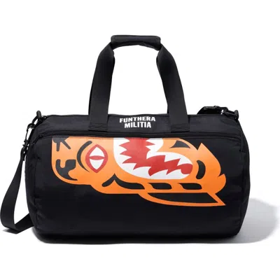 Pre-owned Bape Tiger Shark Boston Bag In Black