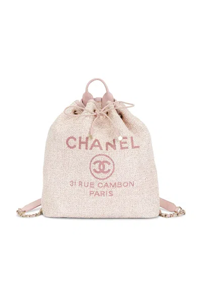 Pre-owned Chanel Deauville Backpack In Pink
