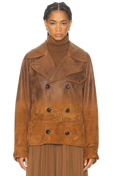 Ralph Lauren Eldrigde Moto Jacket In Brown
