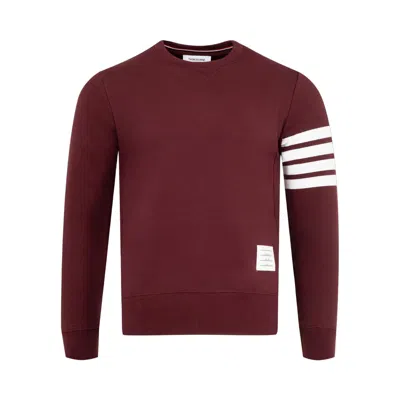 Pre-owned Thom Browne Classic Loopback 4 Bar Sweatshirt 'burgundy' | Red | Men's Size 5