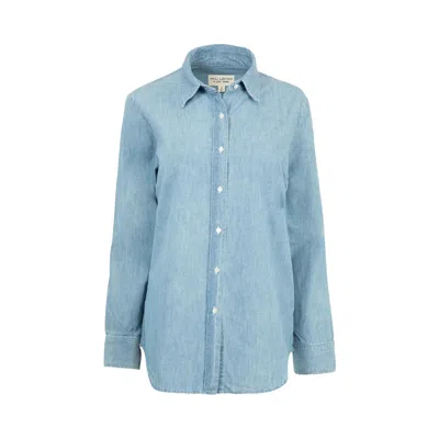 Pre-owned Nili Lotan Monti Denim Shirt 'chambray' | Blue | Women's Size L