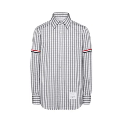 Pre-owned Thom Browne Long-sleeve Shirt With Gg Armband 'medium Grey' | Men's Size 5 In Gray