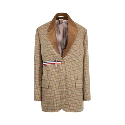 Pre-owned Thom Browne Corduroy Narrow Shoulder 2 In 1 Sportcoat 'brown' | Women's Size 42