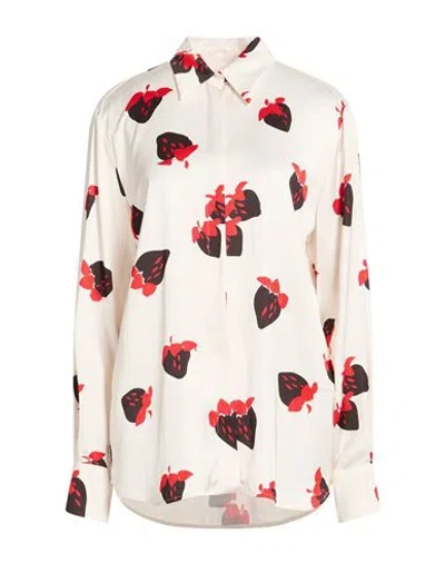 Msgm Woman Shirt White Size 6 Viscose In White