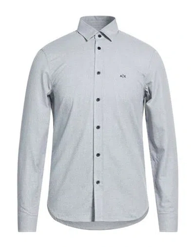 Armani Exchange Man Shirt Navy Size Xs Cotton In Gray