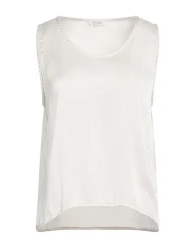 Crossley Woman Top Off White Size L Silk, Elastane In White